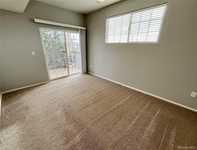 view of carpeted empty room