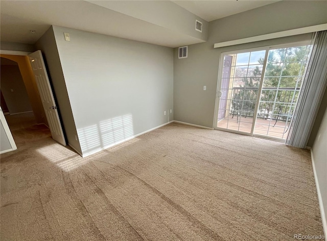 view of carpeted empty room