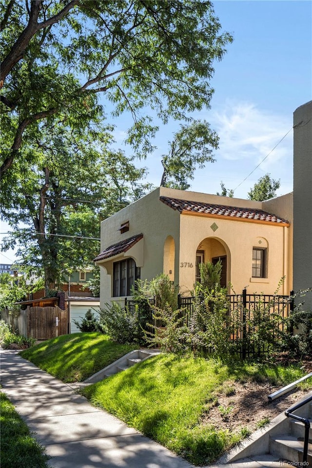 view of mediterranean / spanish house