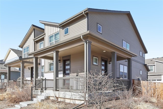 view of front of house featuring a porch