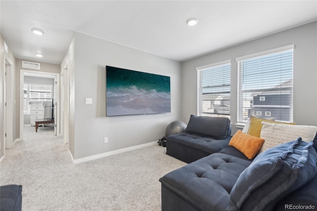 view of carpeted living room