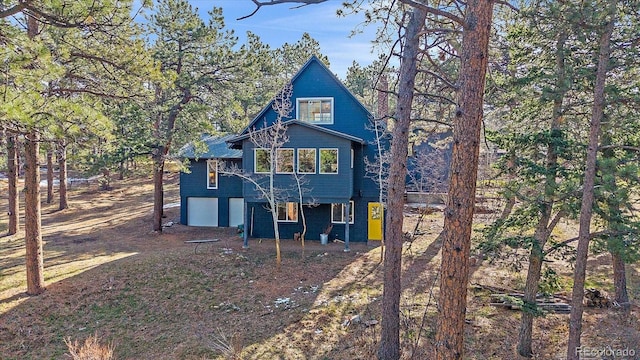 exterior space with an attached garage