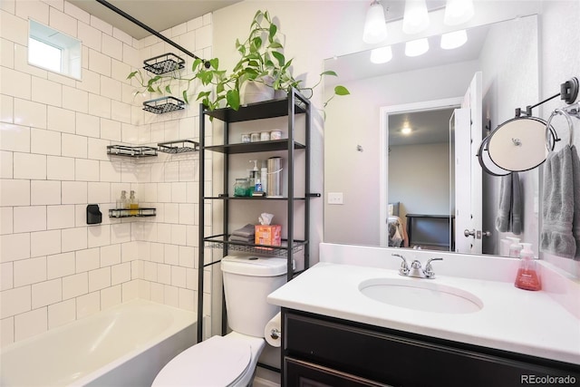 213 S Old Hammer Ct, Aurora, CO 80018 - full bathroom featuring vanity and washtub / shower combination