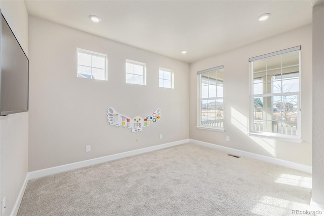 view of carpeted empty room