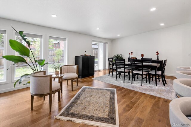 2175 S Joliet St, Aurora, CO 80014 - dining room with recessed lighting and wood finished floors
