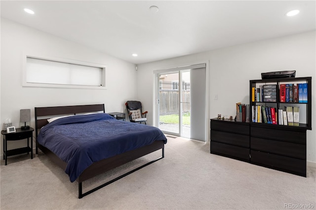 2175 S Joliet St, Aurora, CO 80014 - bedroom with access to exterior, carpet flooring, and recessed lighting