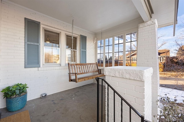 view of patio with a porch