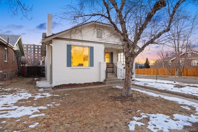 view of bungalow-style house