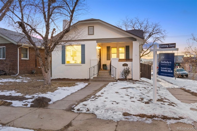 bungalow-style house with covered porch