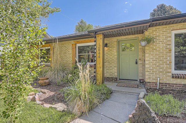 2844 Bellaire St, Denver, CO 80207 - entrance to property featuring brick siding