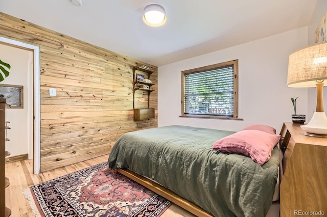 2844 Bellaire St, Denver, CO 80207 - bedroom featuring wood finished floors and wooden walls