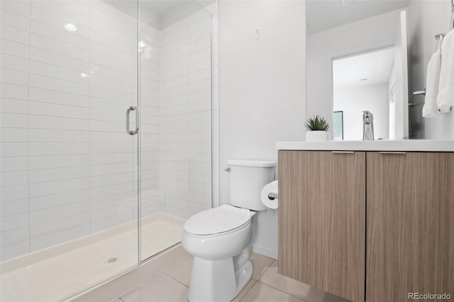 1711 Hooker St Unit 2, Denver, CO 80204 - full bath featuring tile patterned floors, a stall shower, and vanity