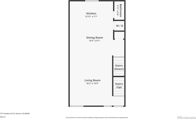 1711 Hooker St Unit 2, Denver, CO 80204 - view of home floor plan