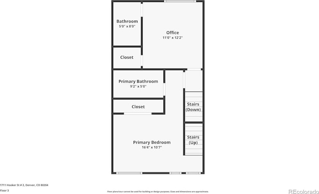 1711 Hooker St Unit 2, Denver, CO 80204 - view of property floor plan