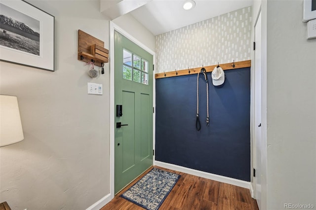 9150 Fir Dr, Thornton, CO 80229 - doorway with wood finished floors and baseboards