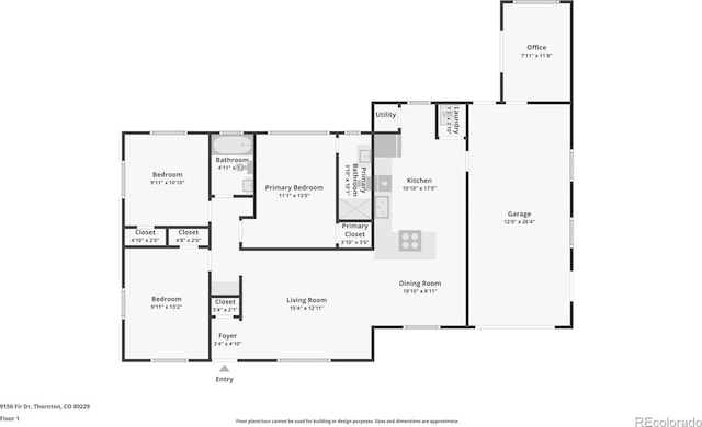 9150 Fir Dr, Thornton, CO 80229 - view of home floor plan