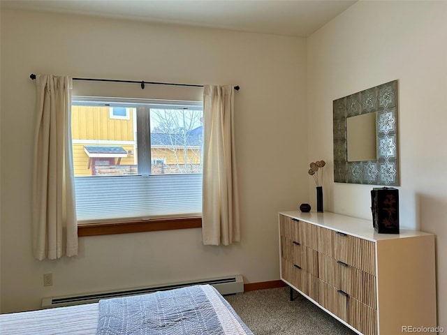 26 S Trailside Cir Unit A, Salida, CO 81201 - bedroom featuring baseboard heating and carpet floors