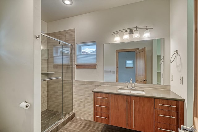 26 S Trailside Cir Unit A, Salida, CO 81201 - bathroom with vanity and a stall shower