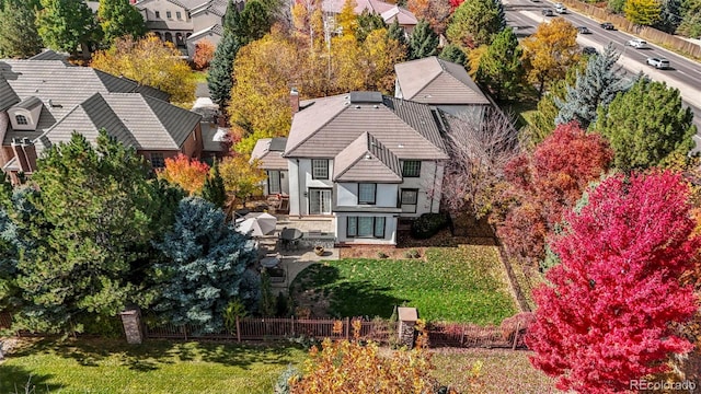 aerial view featuring a residential view