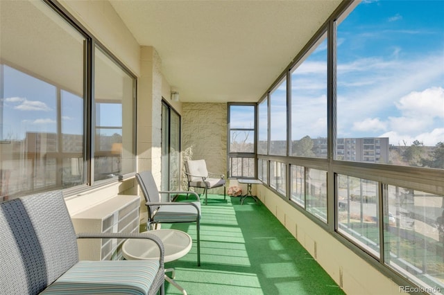 view of sunroom / solarium