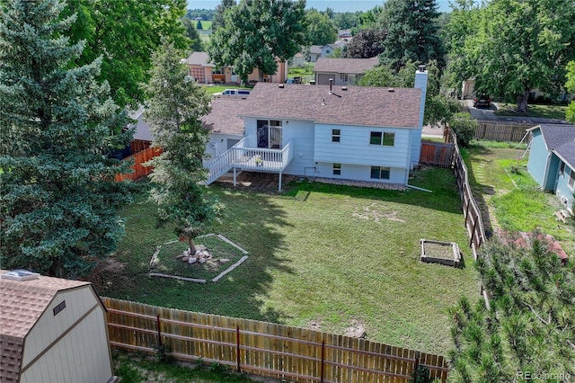 birds eye view of property