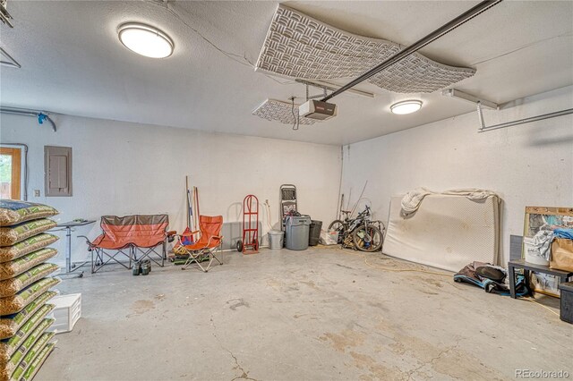 410 W 16th St, Salida, CO 81201 - garage featuring electric panel and a garage door opener