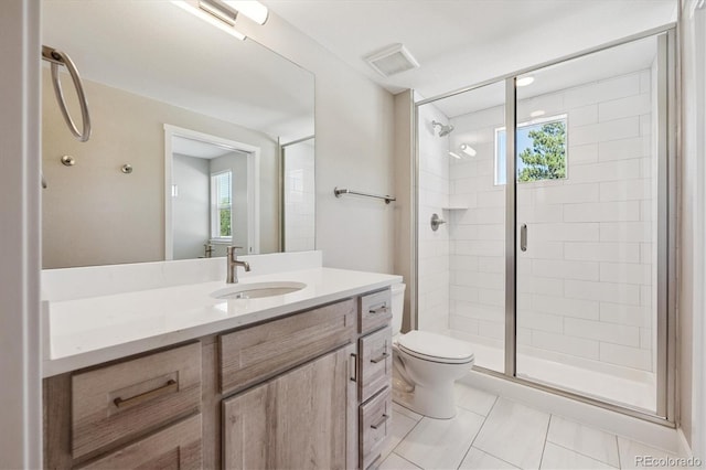 290 S Cherrywood Dr Unit 202, Lafayette, CO 80026 - full bath with vanity, a shower stall, and tile patterned flooring