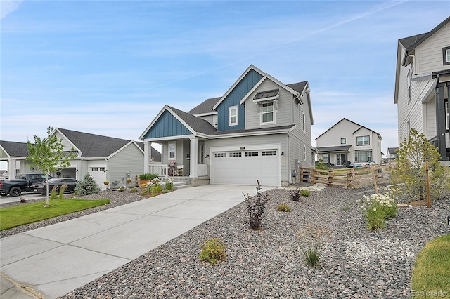 craftsman-style home featuring a garage