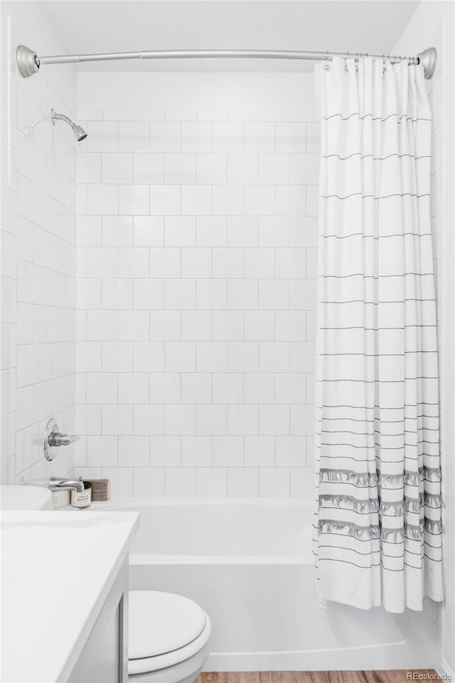 6117 Easton Cir, Frederick, CO 80504 - full bathroom featuring shower / tub combo and vanity