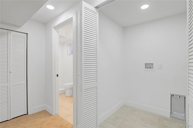 3055 S Winona Ct, Denver, CO 80236 - washroom with washer hookup and recessed lighting