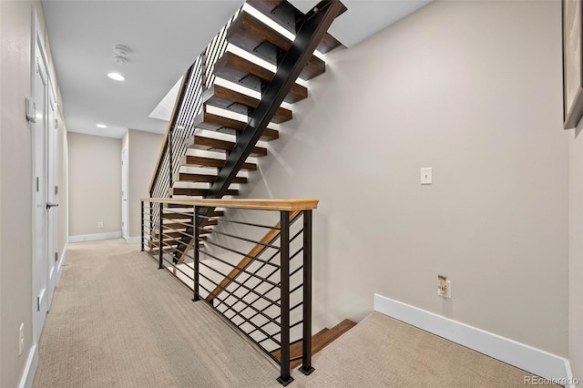 2730 Hooker St, Denver, CO 80211 - stairway with carpet floors and recessed lighting