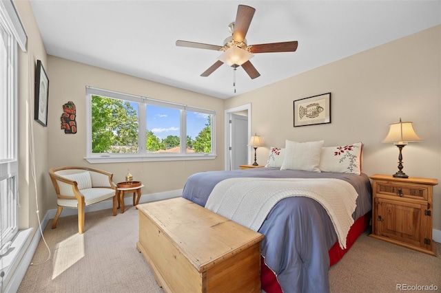 2730 Hooker St, Denver, CO 80211 - bedroom with light colored carpet and a ceiling fan
