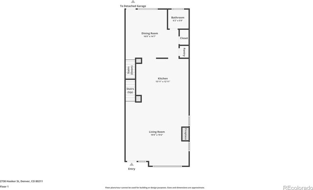 2730 Hooker St, Denver, CO 80211 - view of home floor plan