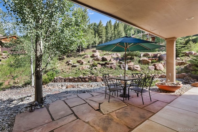 view of patio / terrace with outdoor dining space