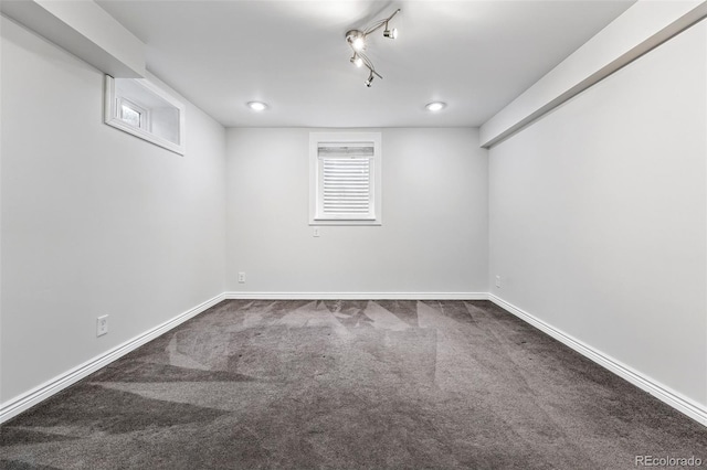 2495 S Lansing Way, Aurora, CO 80014 - basement with carpet floors, baseboards, and recessed lighting