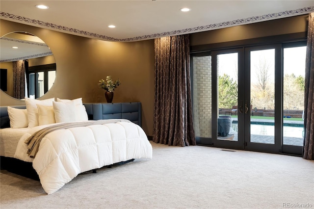 9 Sedgwick Dr, Englewood, CO 80113 - carpeted bedroom with access to exterior, recessed lighting, and french doors