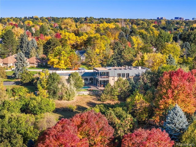 9 Sedgwick Dr, Englewood, CO 80113 - view from above of property featuring a heavily wooded area