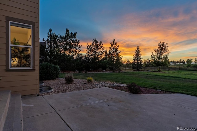5605 Killen Ave, Castle Rock, CO 80104 - patio terrace at dusk with a patio area