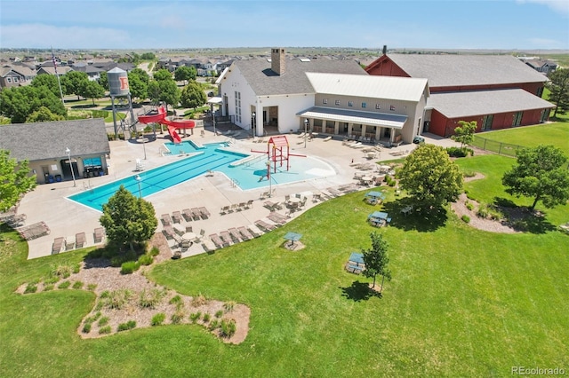 18079 E 108th Pl, Commerce City, CO 80022 - drone / aerial view of a pool