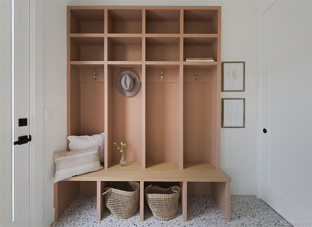 2450 S Cherokee St, Denver, CO 80223 - mudroom featuring baseboards