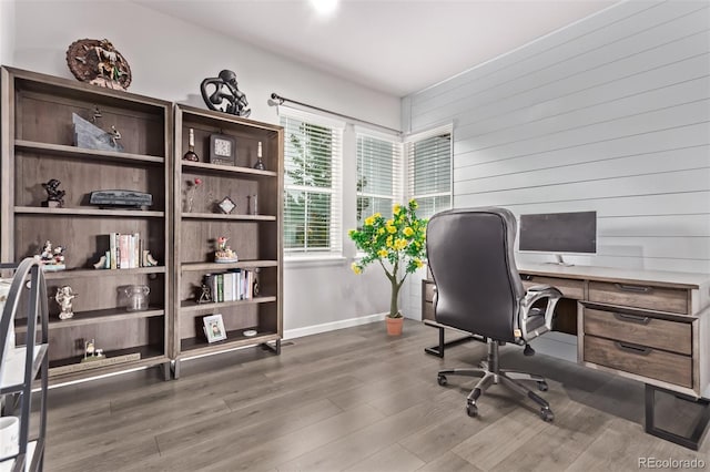 6990 E 132nd Pl, Thornton, CO 80602 - office with wood finished floors and wood walls