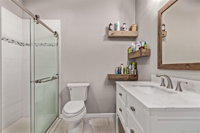 6990 E 132nd Pl, Thornton, CO 80602 - bathroom featuring vanity and a stall shower