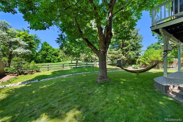 7773 Gunsight Pass, Littleton, CO 80127 - view of yard with a deck