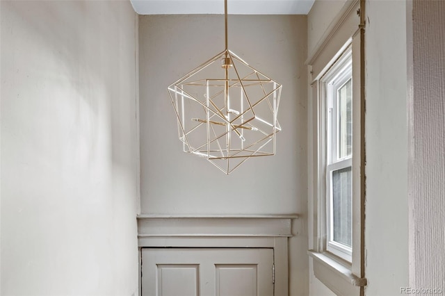 details featuring a notable chandelier