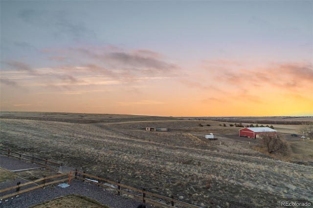 exterior space featuring a rural view