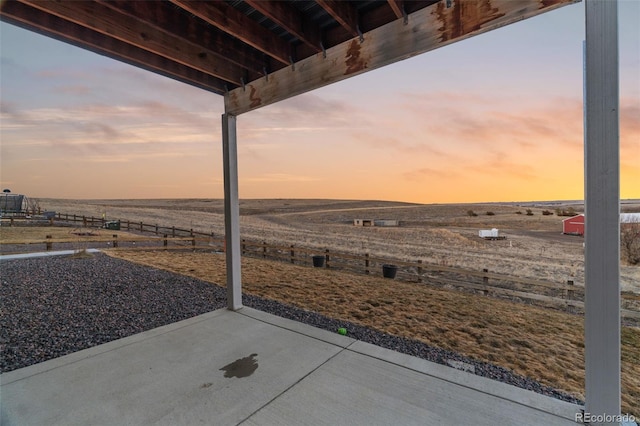 view of yard with a patio area and fence