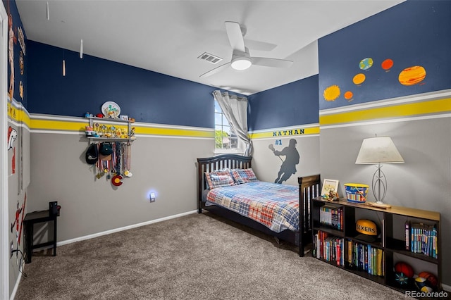 3767 E Phillips Cir, Centennial, CO 80122 - carpeted bedroom with baseboards and a ceiling fan