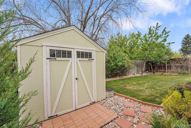 view of shed