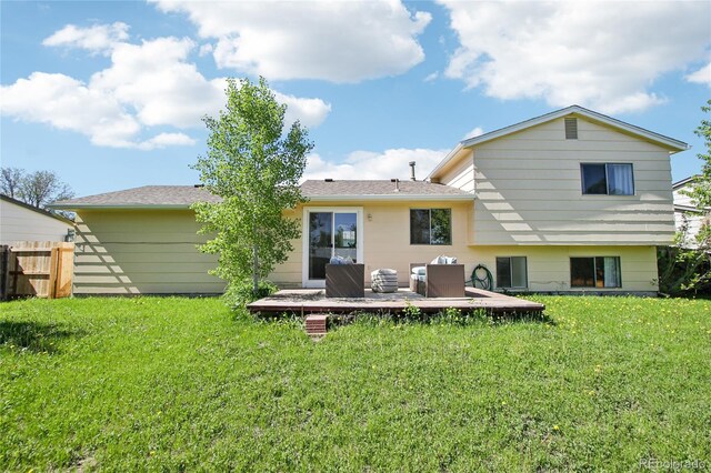 235 Summit Cir, Lafayette, CO 80026 - back of property with a deck