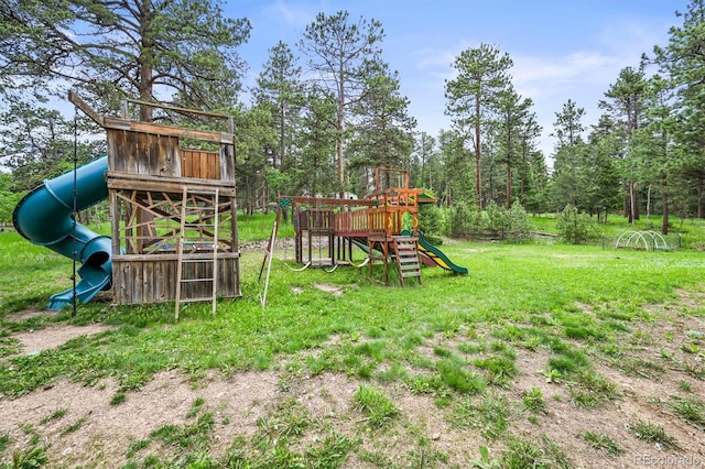 26499 W St, Conifer, CO 80433 - view of grassy yard with a playground